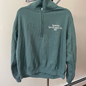 Hollister Forest Green Half-Zip Pullover